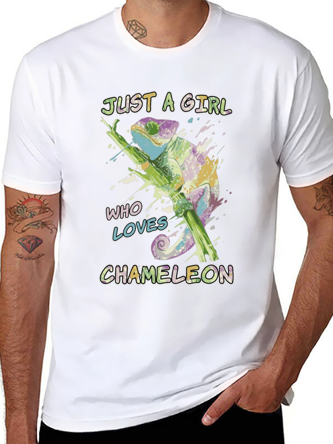 Just a Girl Who Loves Chameleons T-Shirt