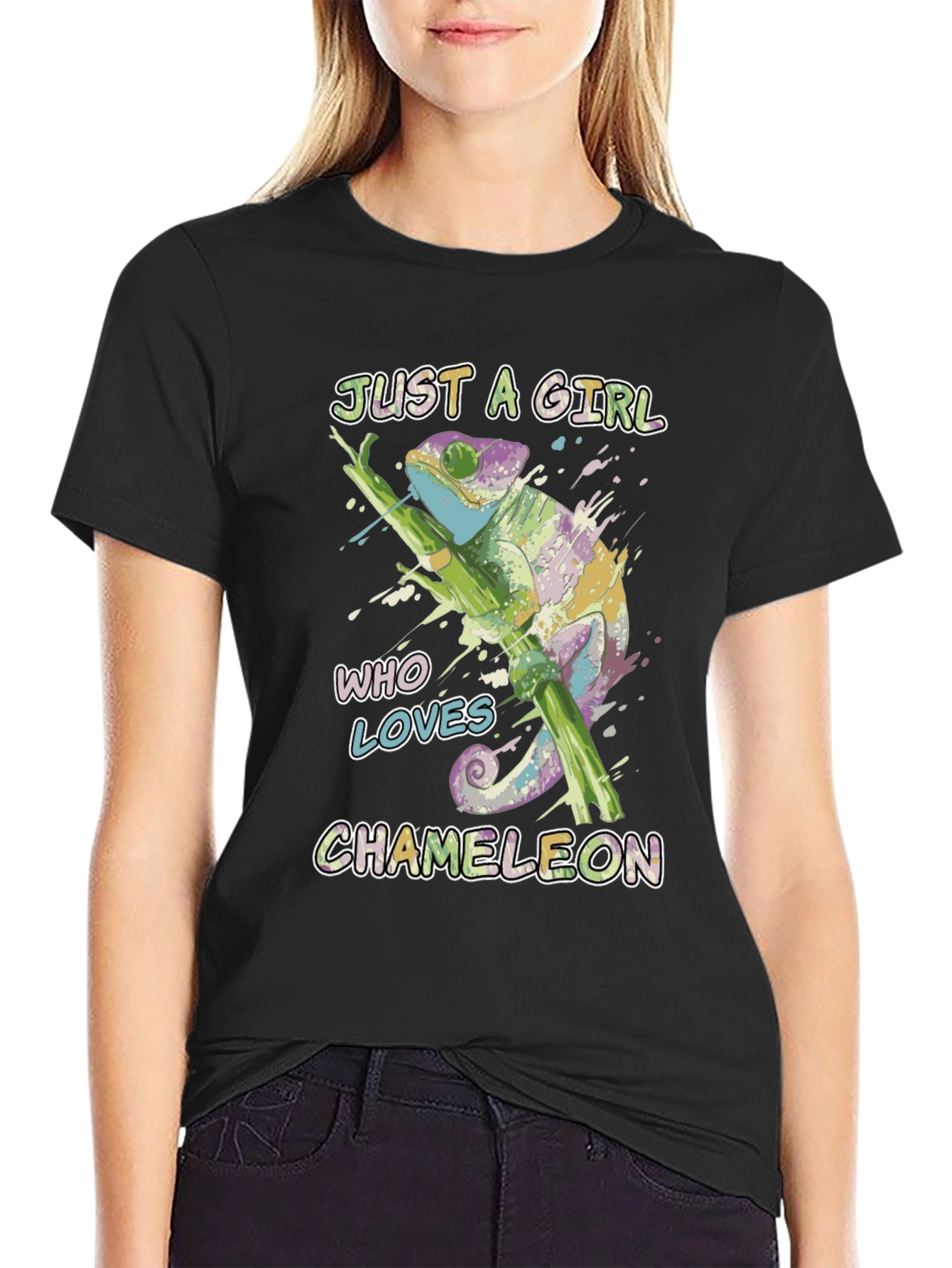 Just a Girl Who Loves Chameleons T-Shirt