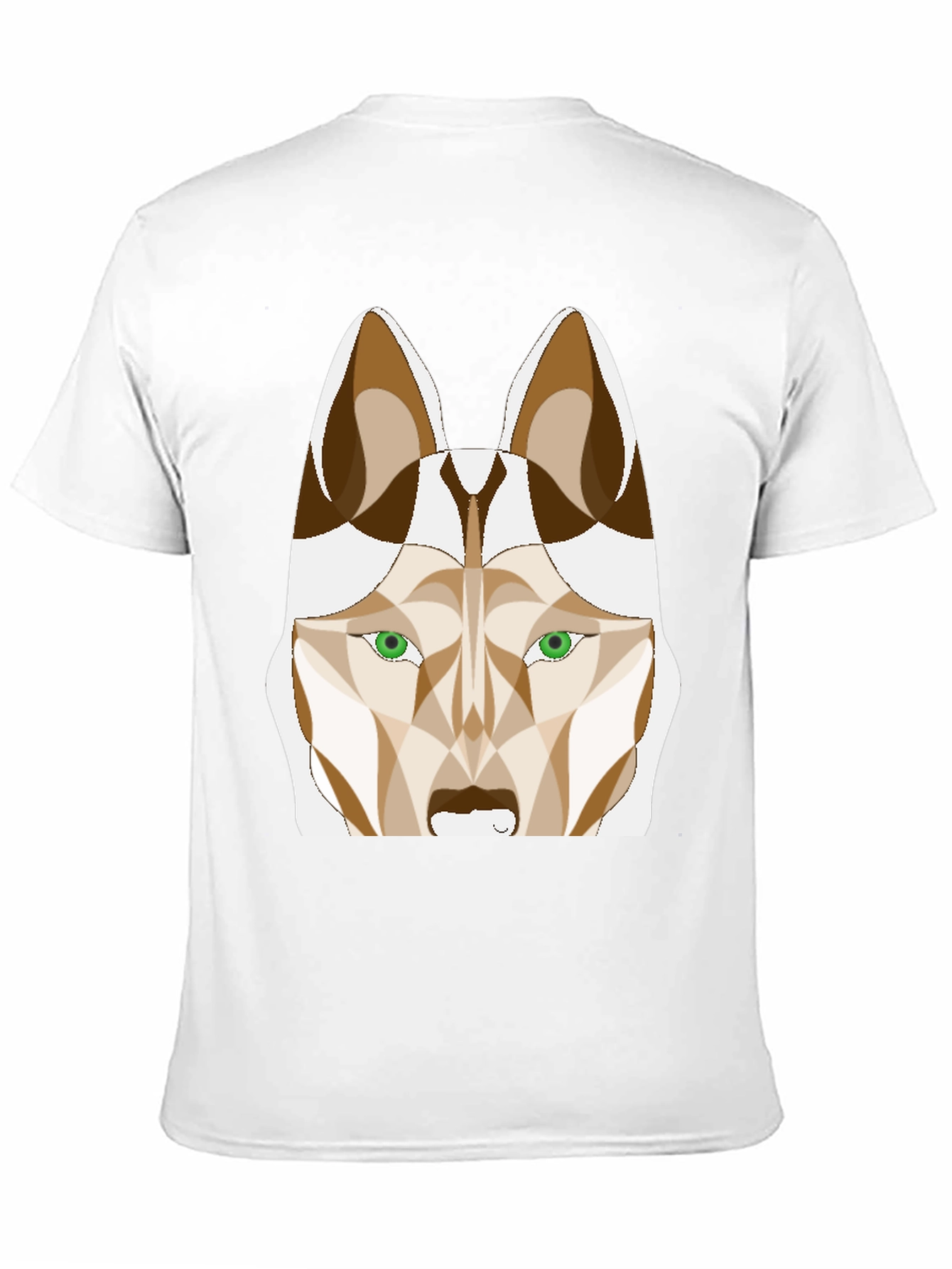 Abstract Husky Graphic Tee - Stylish Black T-Shirt