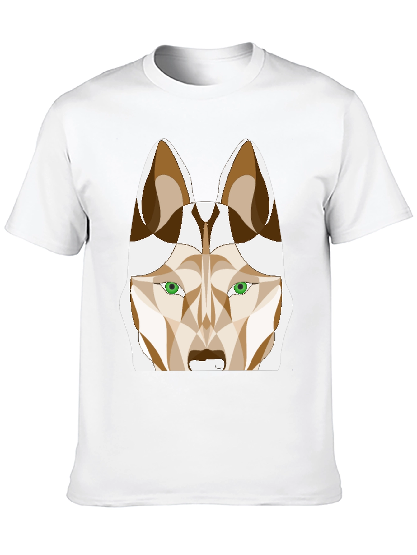 Abstract Husky Graphic Tee - Stylish Black T-Shirt