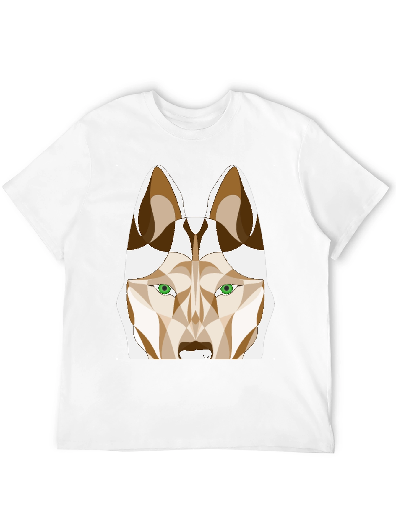 Abstract Husky Graphic Tee - Stylish Black T-Shirt
