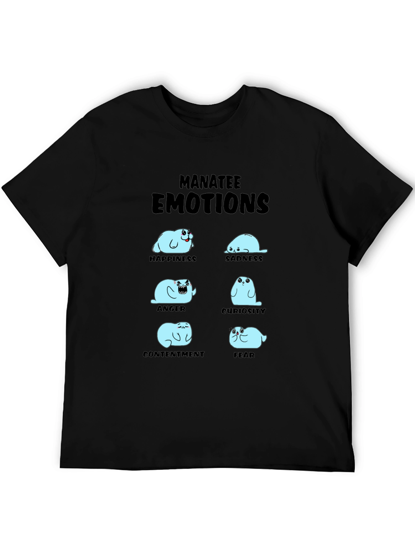 Manatee Emotions Graphic Print T-Shirt