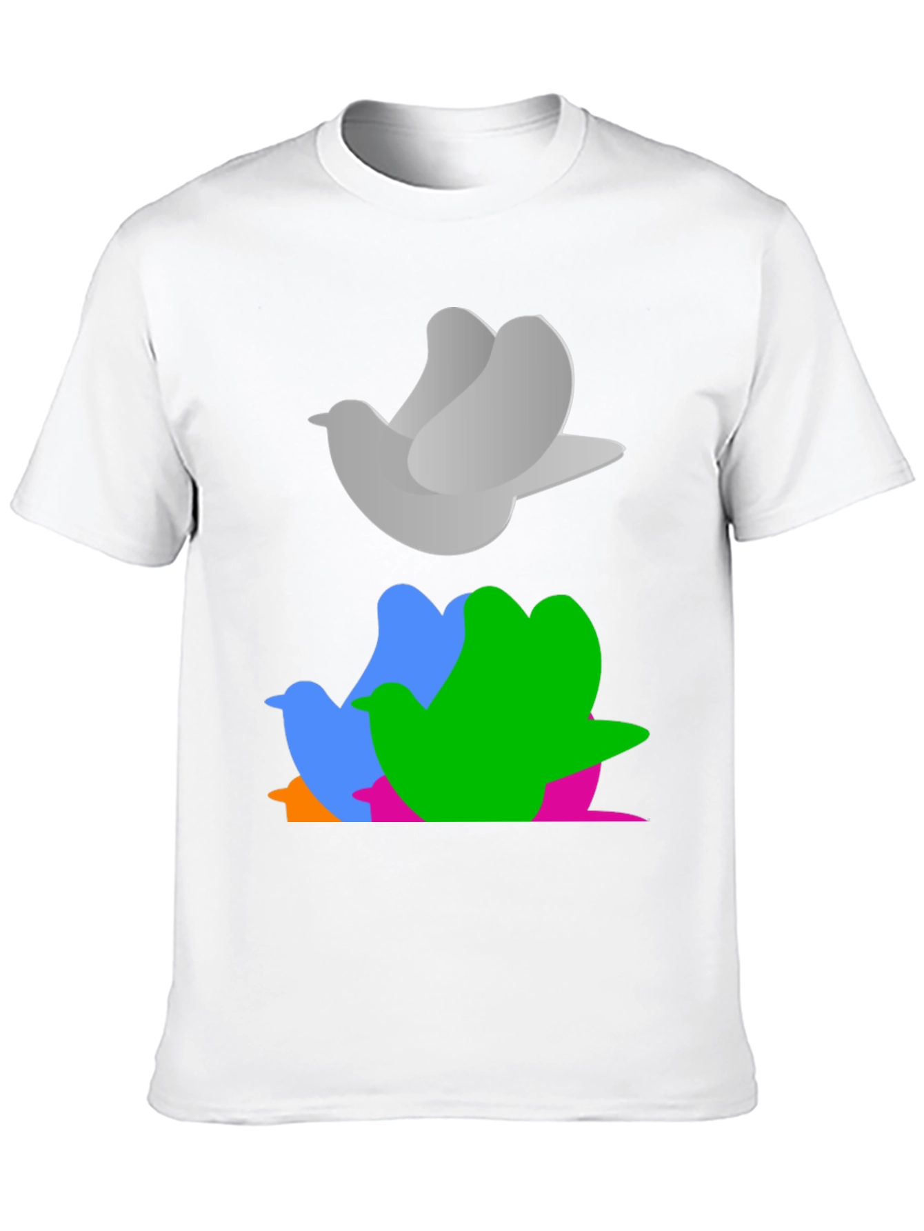 Abstract Bird Graphic Tee - Stylish Casual Wear