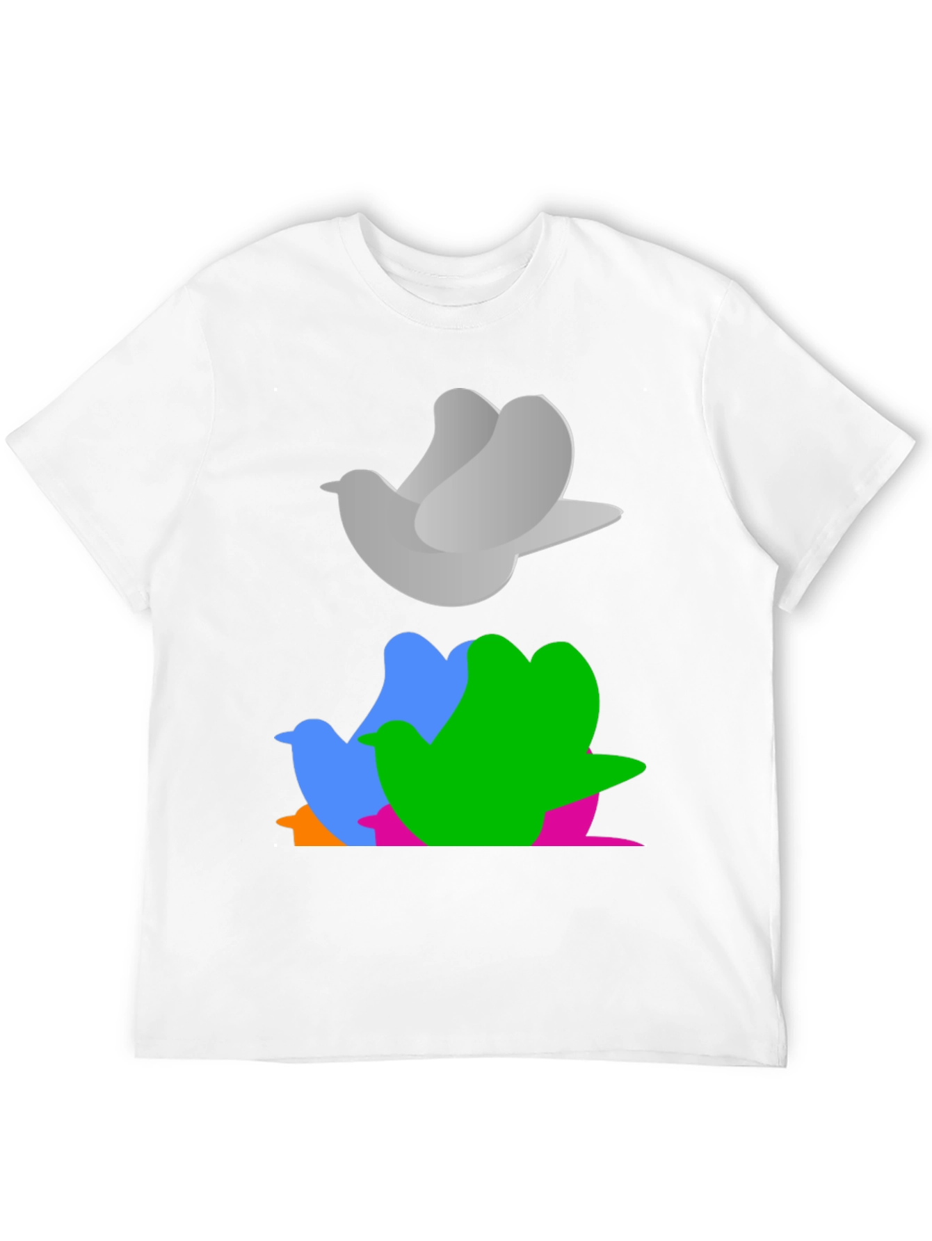 Abstract Bird Graphic Tee - Stylish Casual Wear