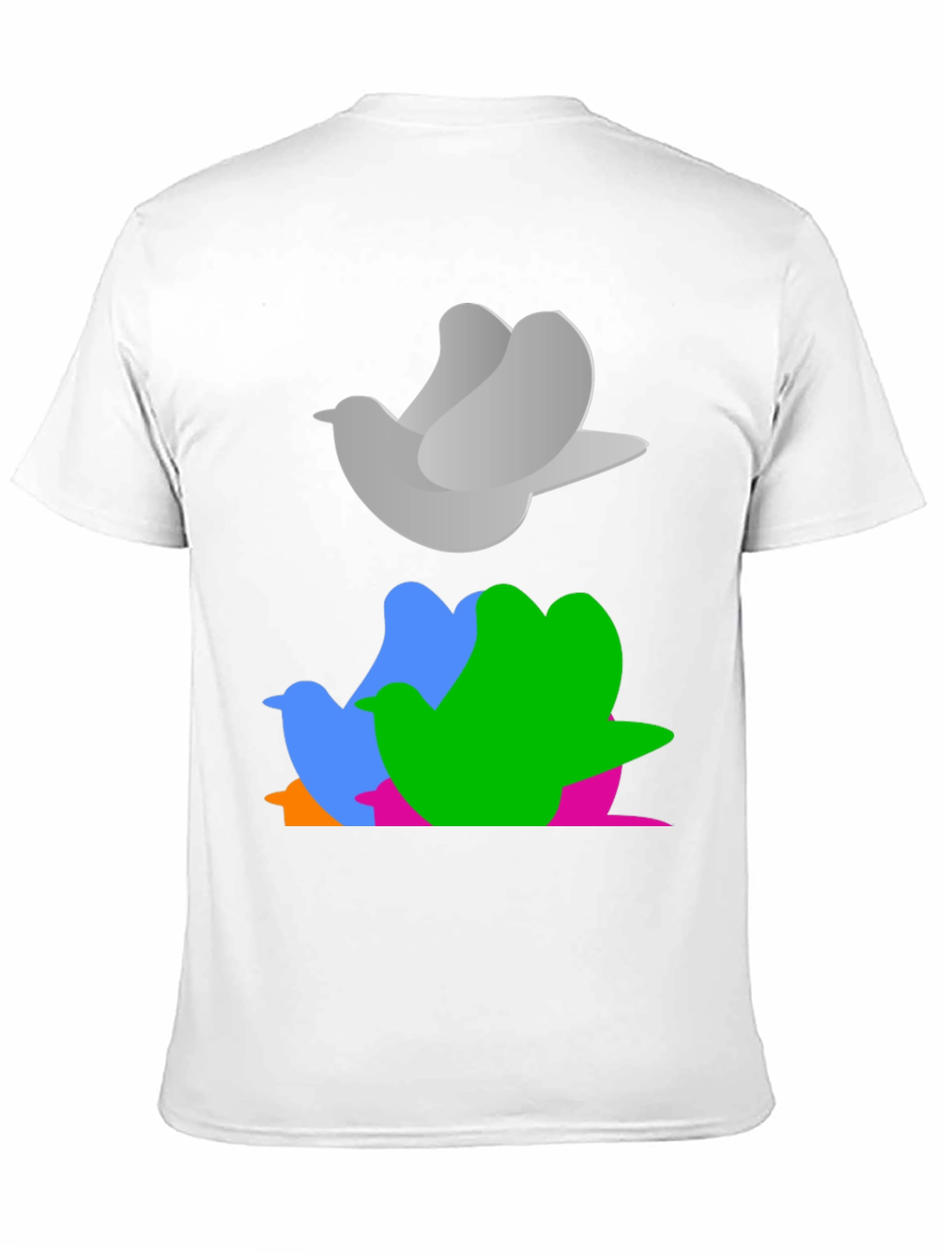 Abstract Bird Graphic Tee - Stylish Casual Wear