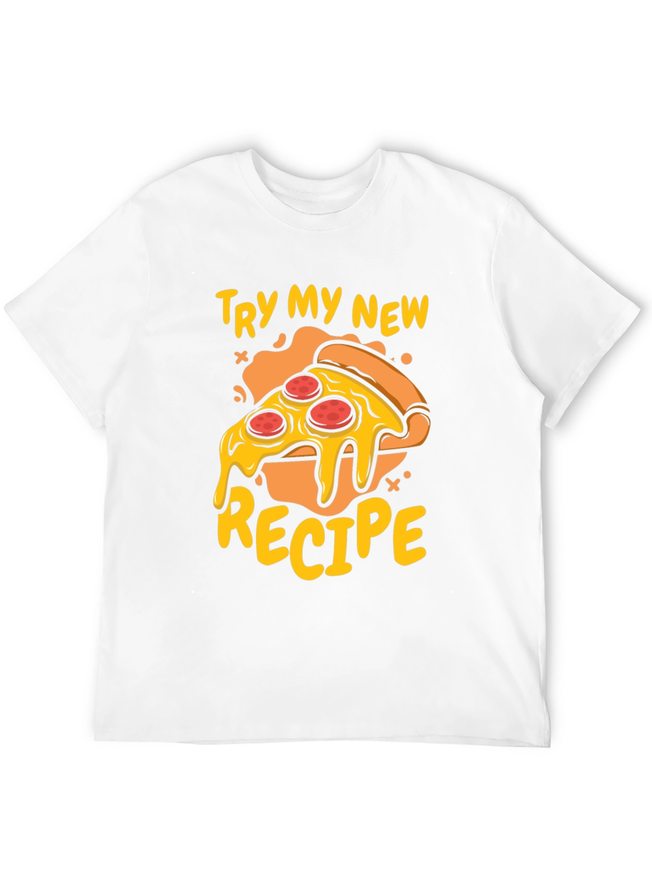 Funny Pizza Recipe Graphic T-Shirt