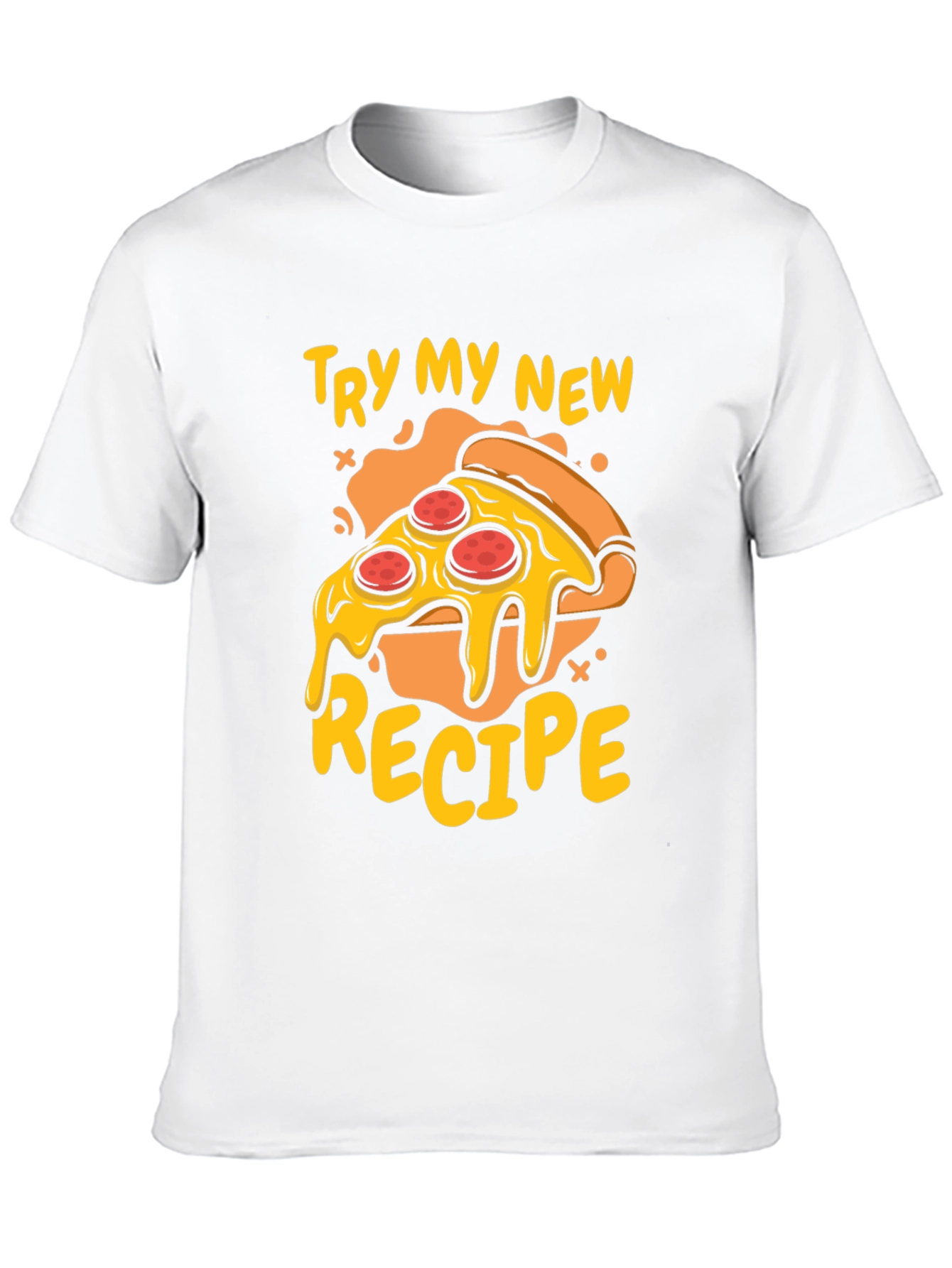 Funny Pizza Recipe Graphic T-Shirt