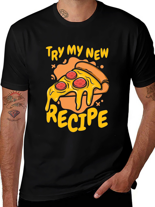 Funny Pizza Recipe Graphic T-Shirt