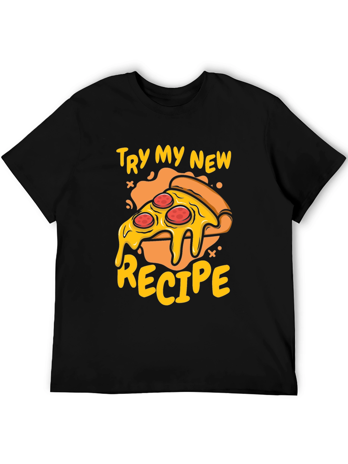 Funny Pizza Recipe Graphic T-Shirt