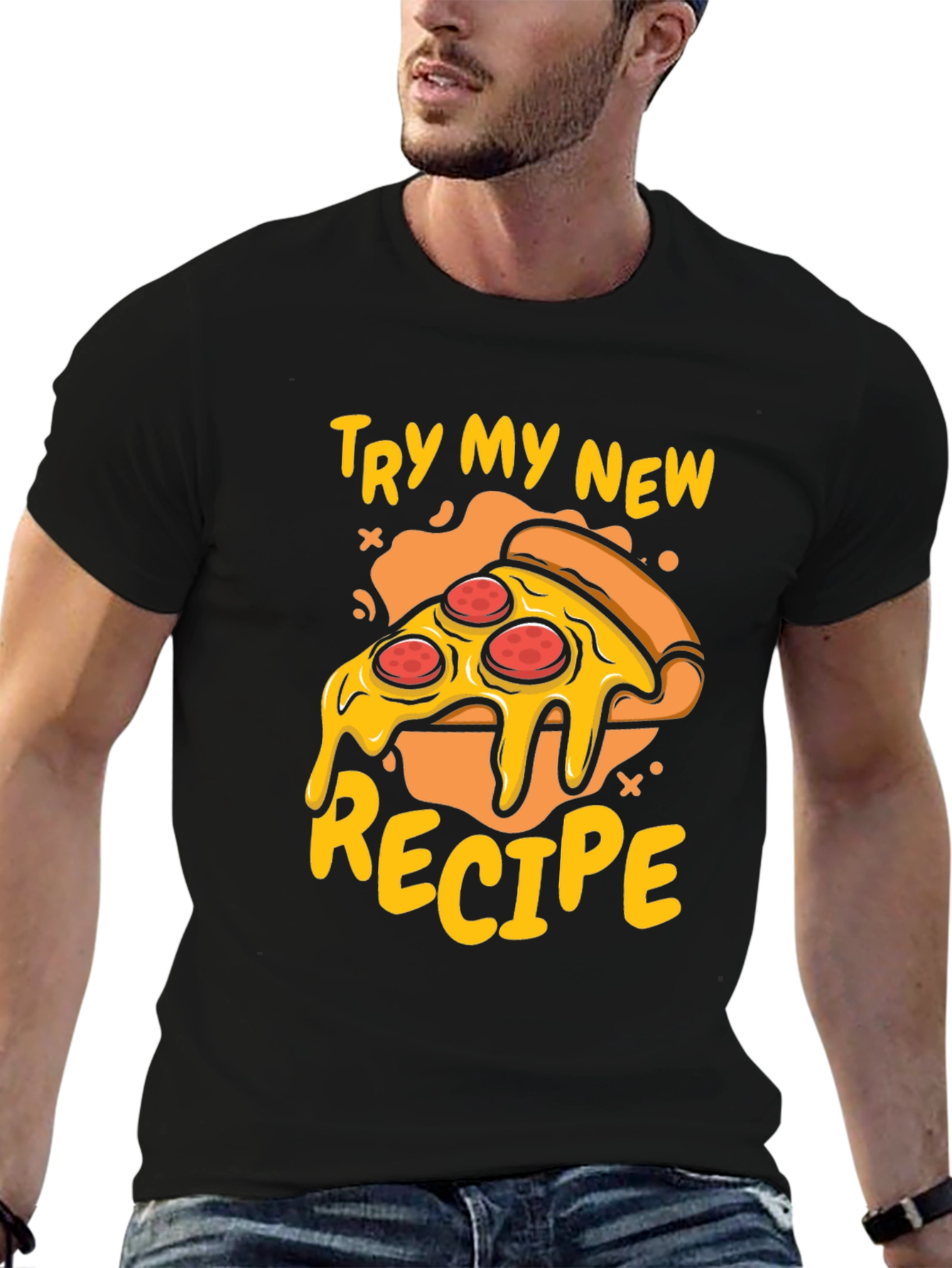 Funny Pizza Recipe Graphic T-Shirt