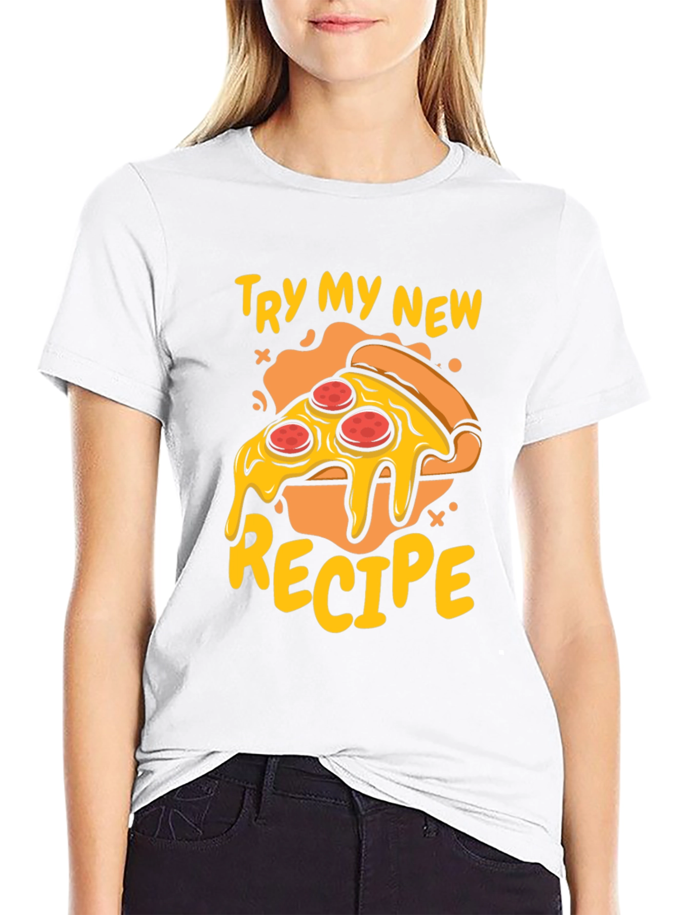 Funny Pizza Recipe Graphic T-Shirt