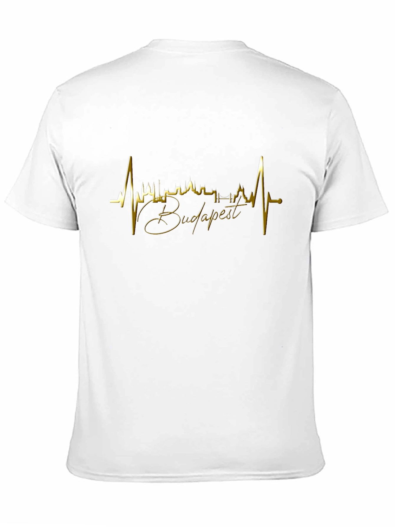 Budapest Skyline Heartbeat Black T-Shirt