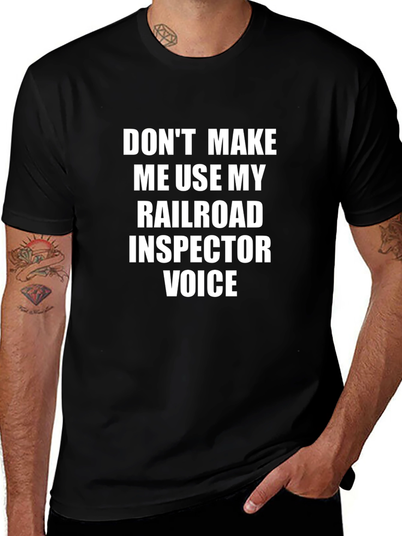Railroad Inspector Voice T-Shirt - Funny Job Tee