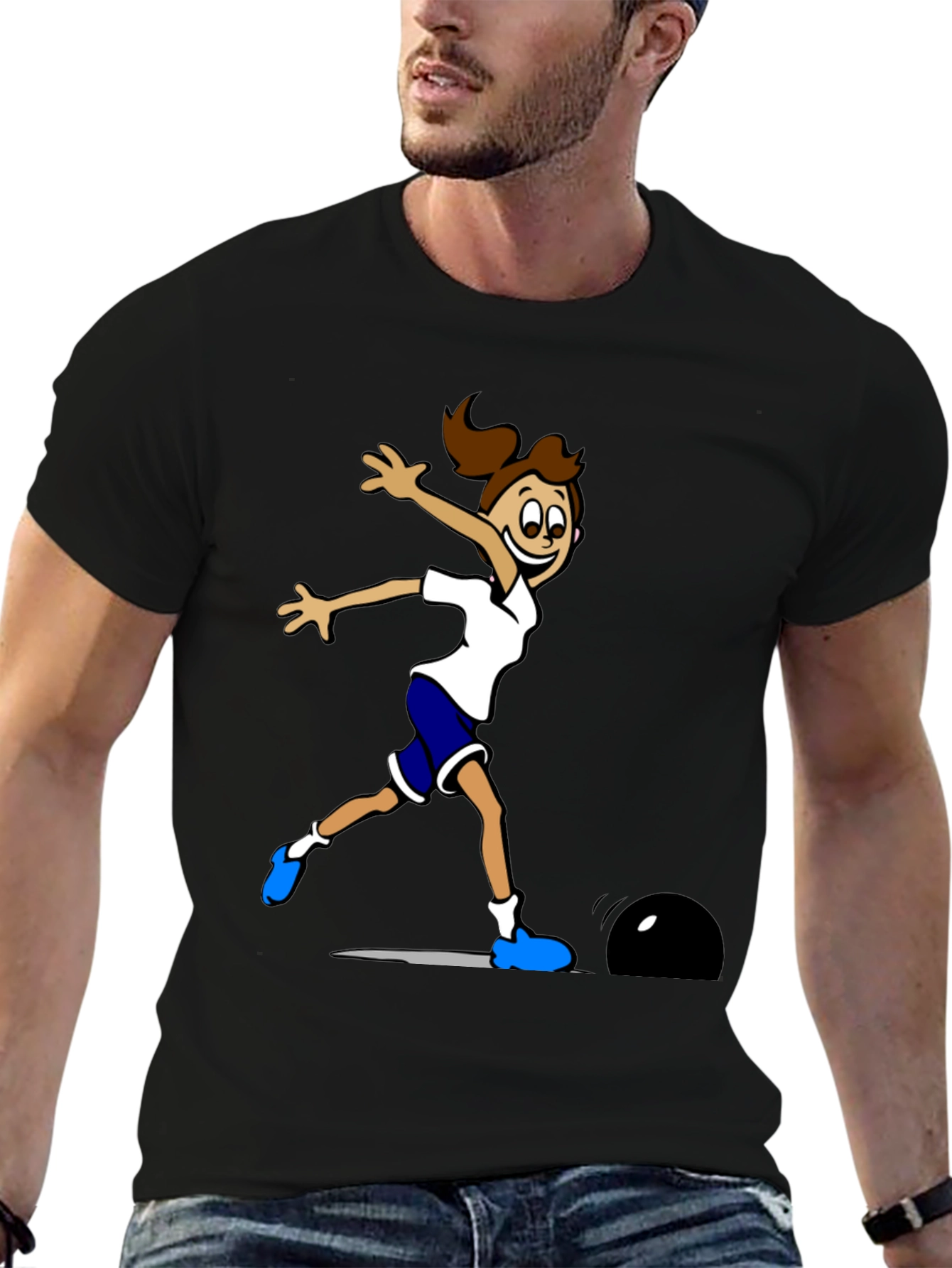 Bowling Girl Graphic T-Shirt - Strike Style!