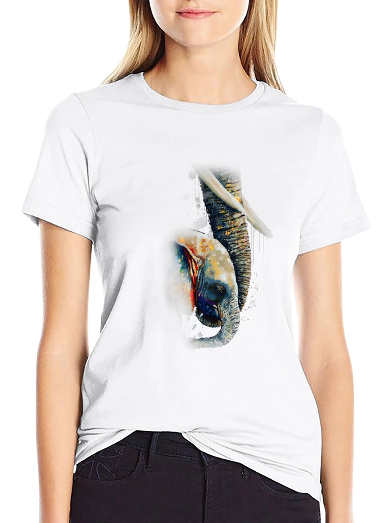 Elephant Art T-Shirt - Unique Graphic Tee