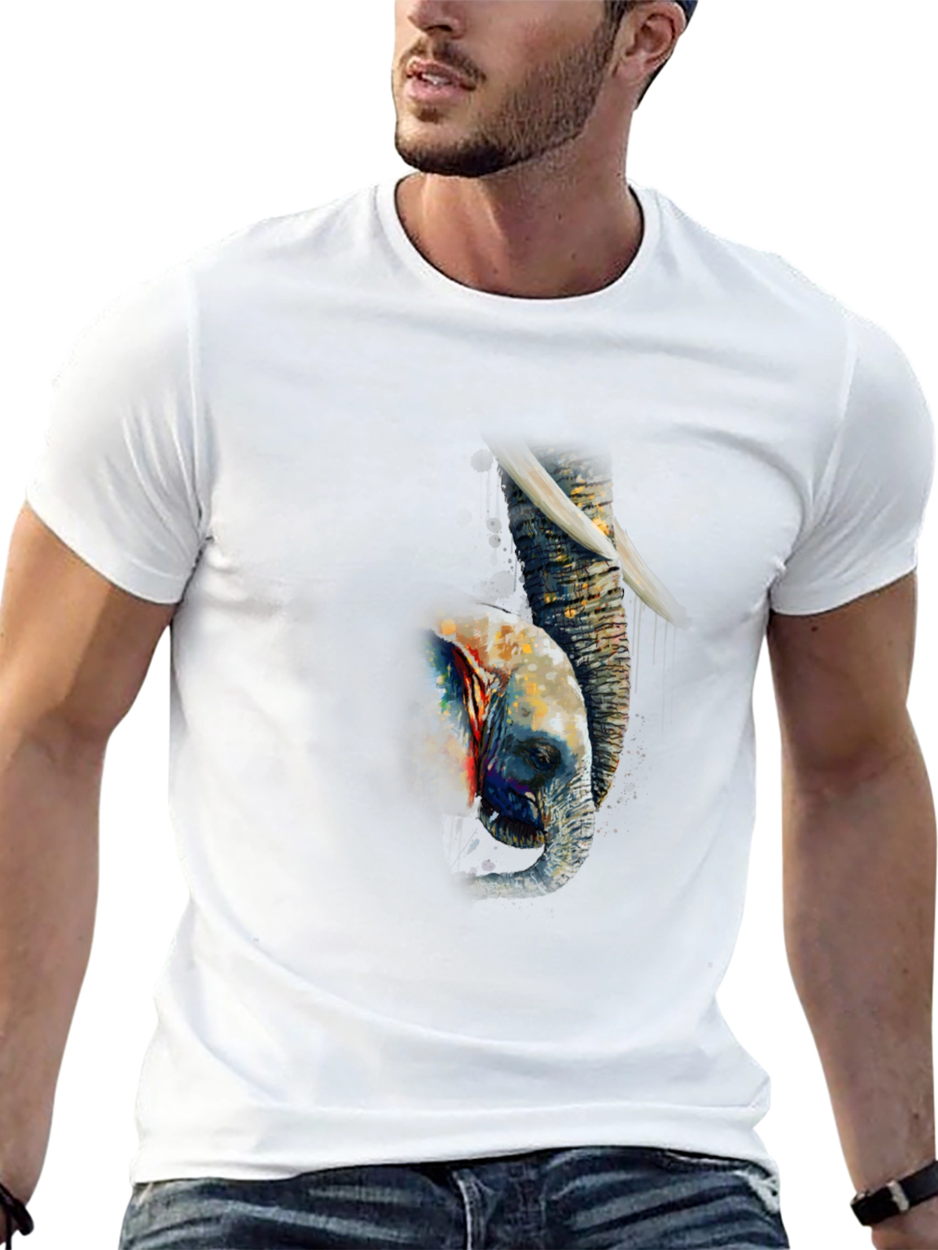 Elephant Art T-Shirt - Unique Graphic Tee