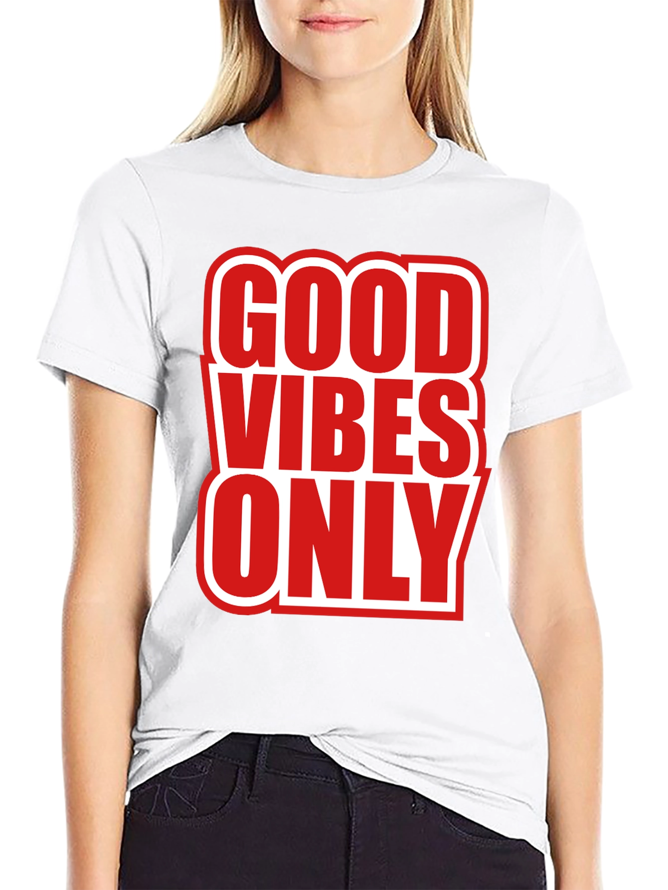 Good Vibes Only Graphic Tee - Trendy Black T-Shirt