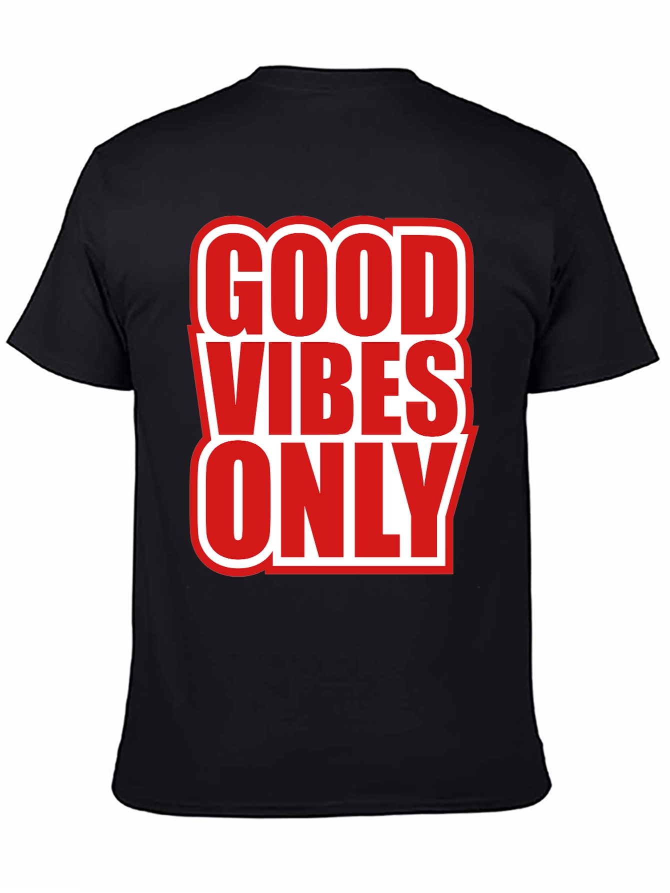 Good Vibes Only Graphic Tee - Trendy Black T-Shirt
