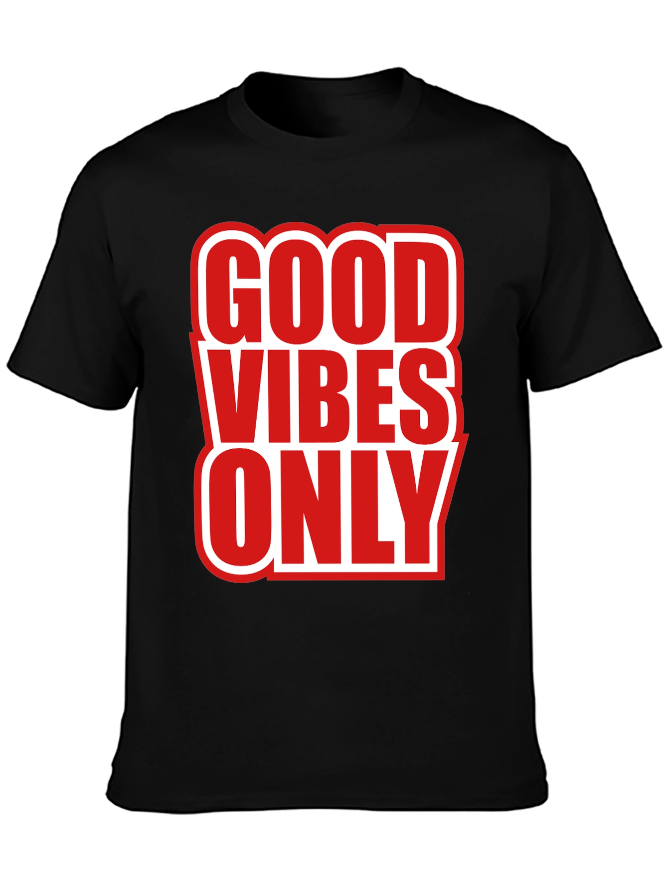 Good Vibes Only Graphic Tee - Trendy Black T-Shirt