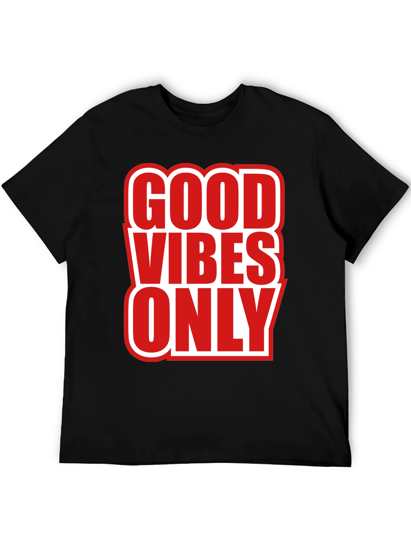 Good Vibes Only Graphic Tee - Trendy Black T-Shirt