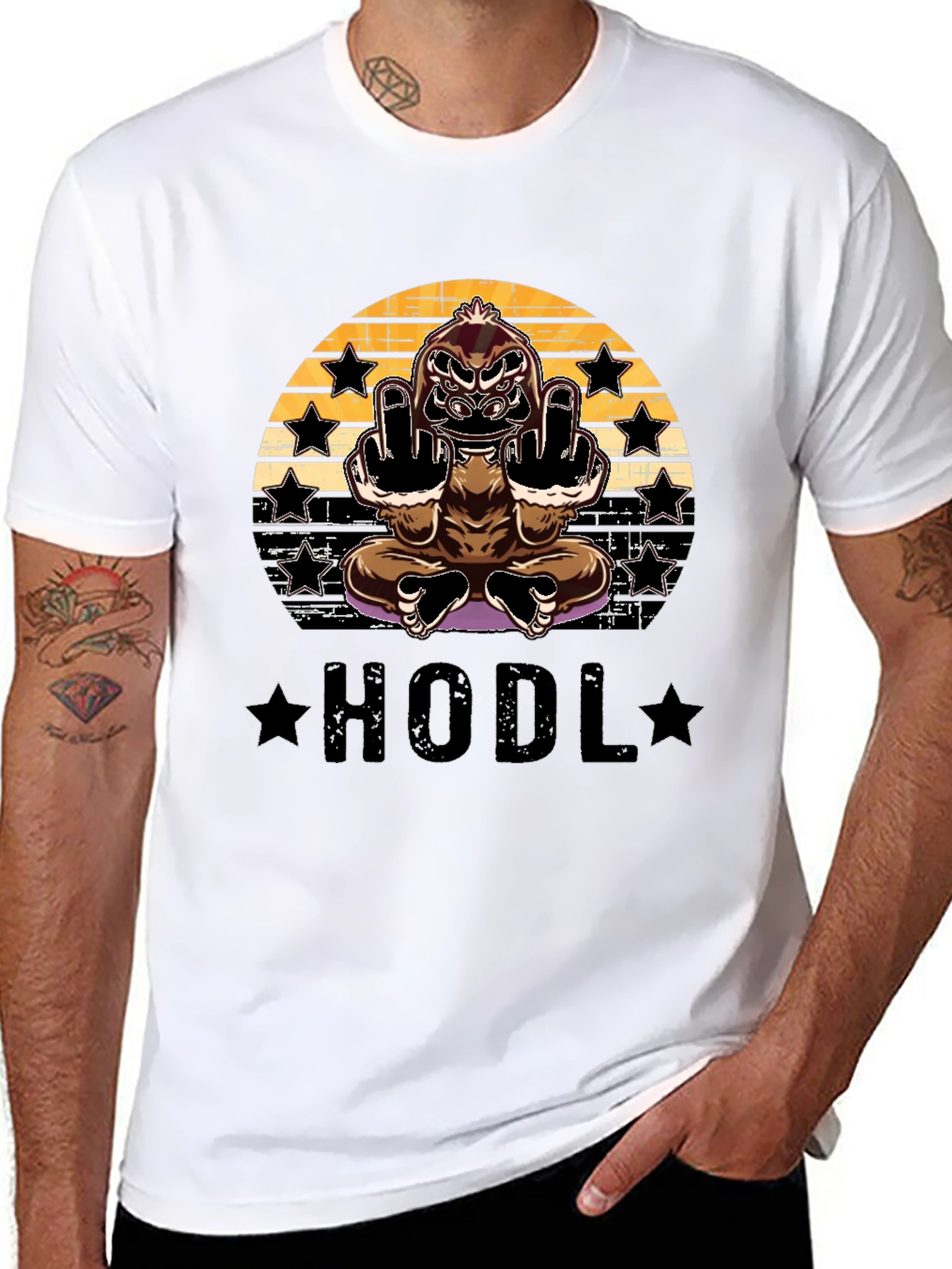 HODL Gorilla Black Graphic Tee