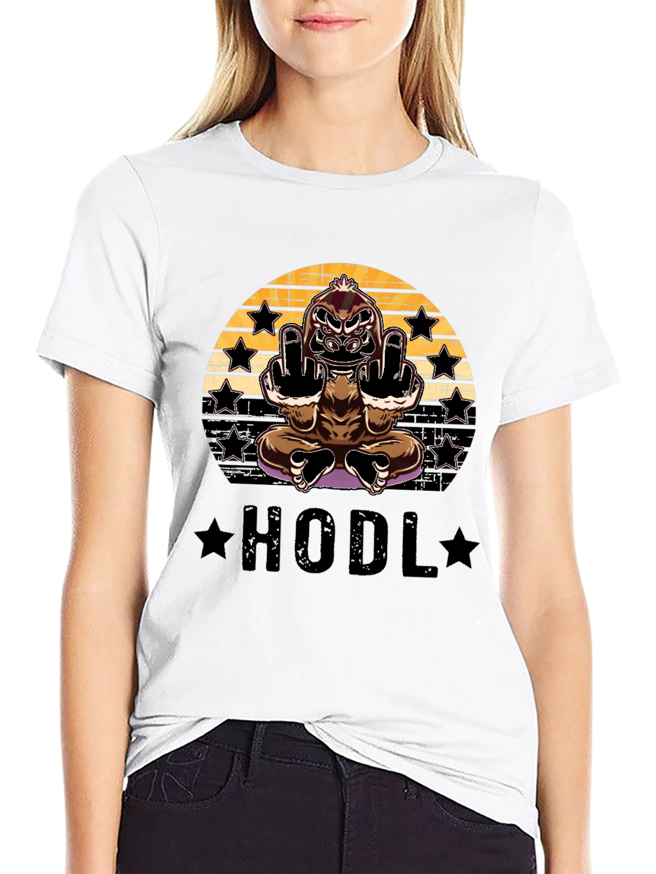 HODL Gorilla Black Graphic Tee