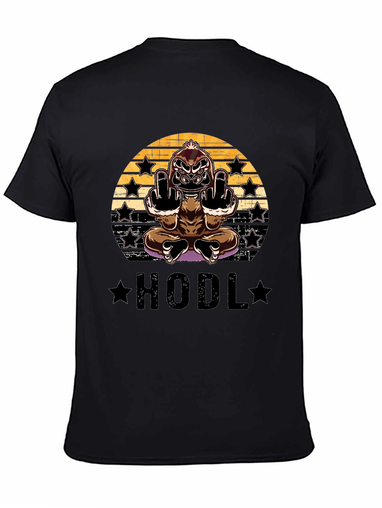 HODL Gorilla Black Graphic Tee