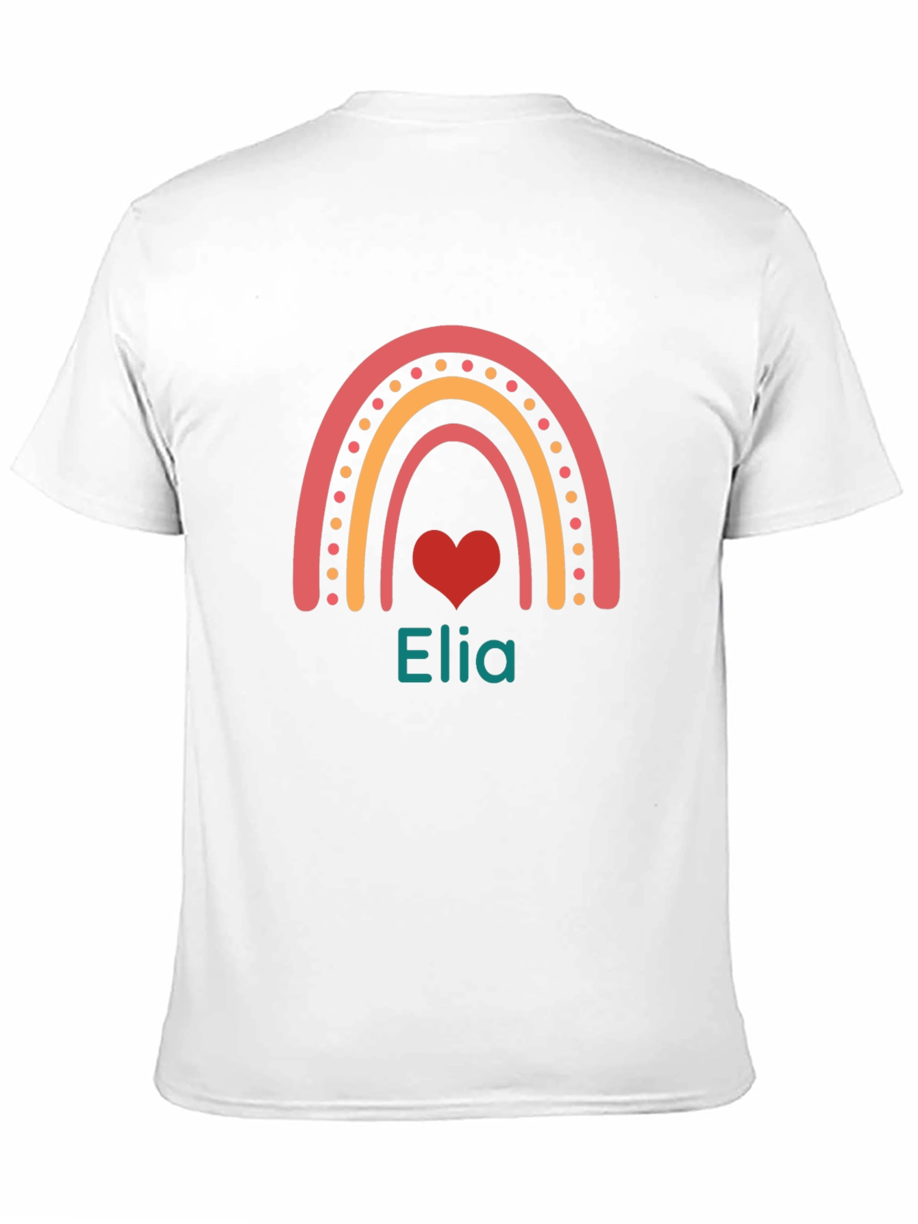 Personalized Rainbow Heart Tee - Elia