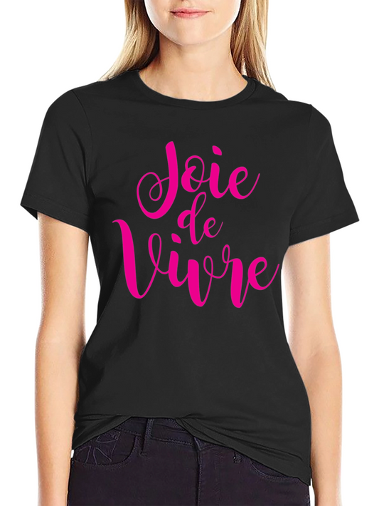 Joie de Vivre Graphic Tee - Black