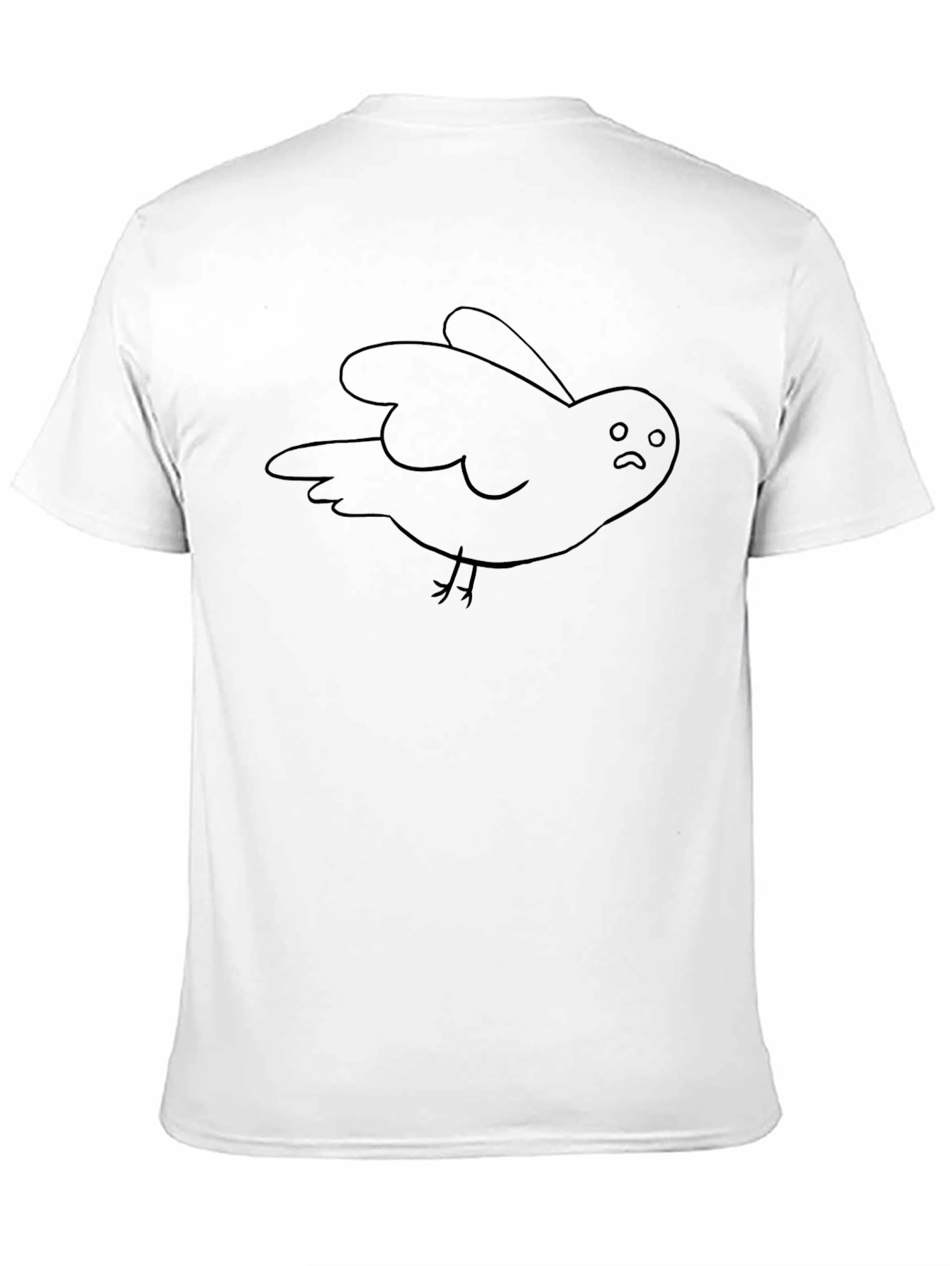 Sad Bird Graphic Black T-Shirt