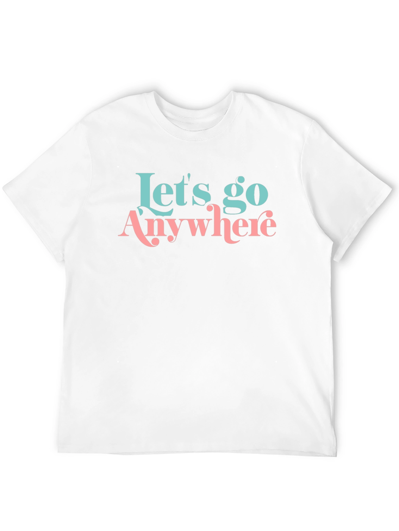 Lets Go Anywhere Black Graphic Tee