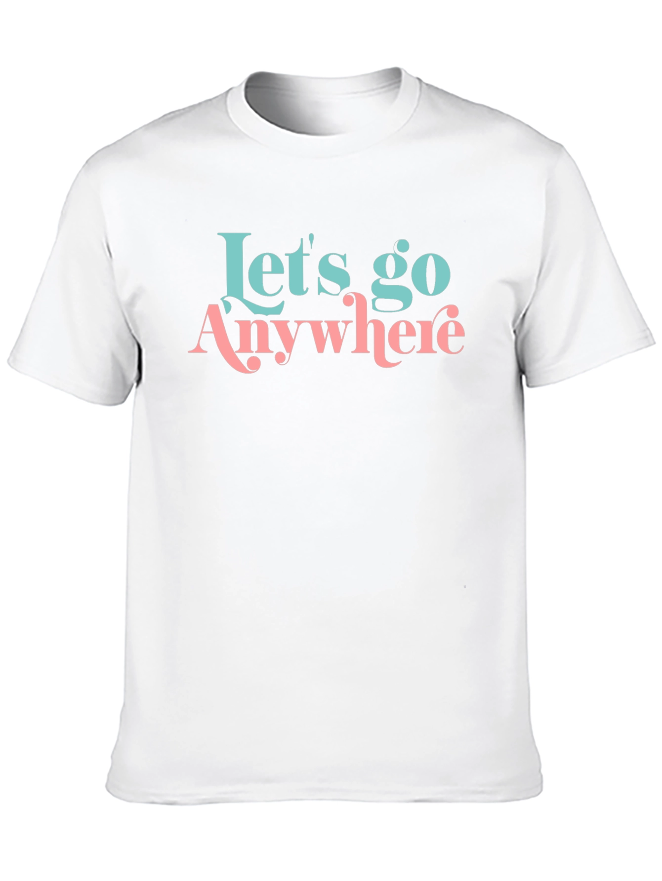 Lets Go Anywhere Black Graphic Tee