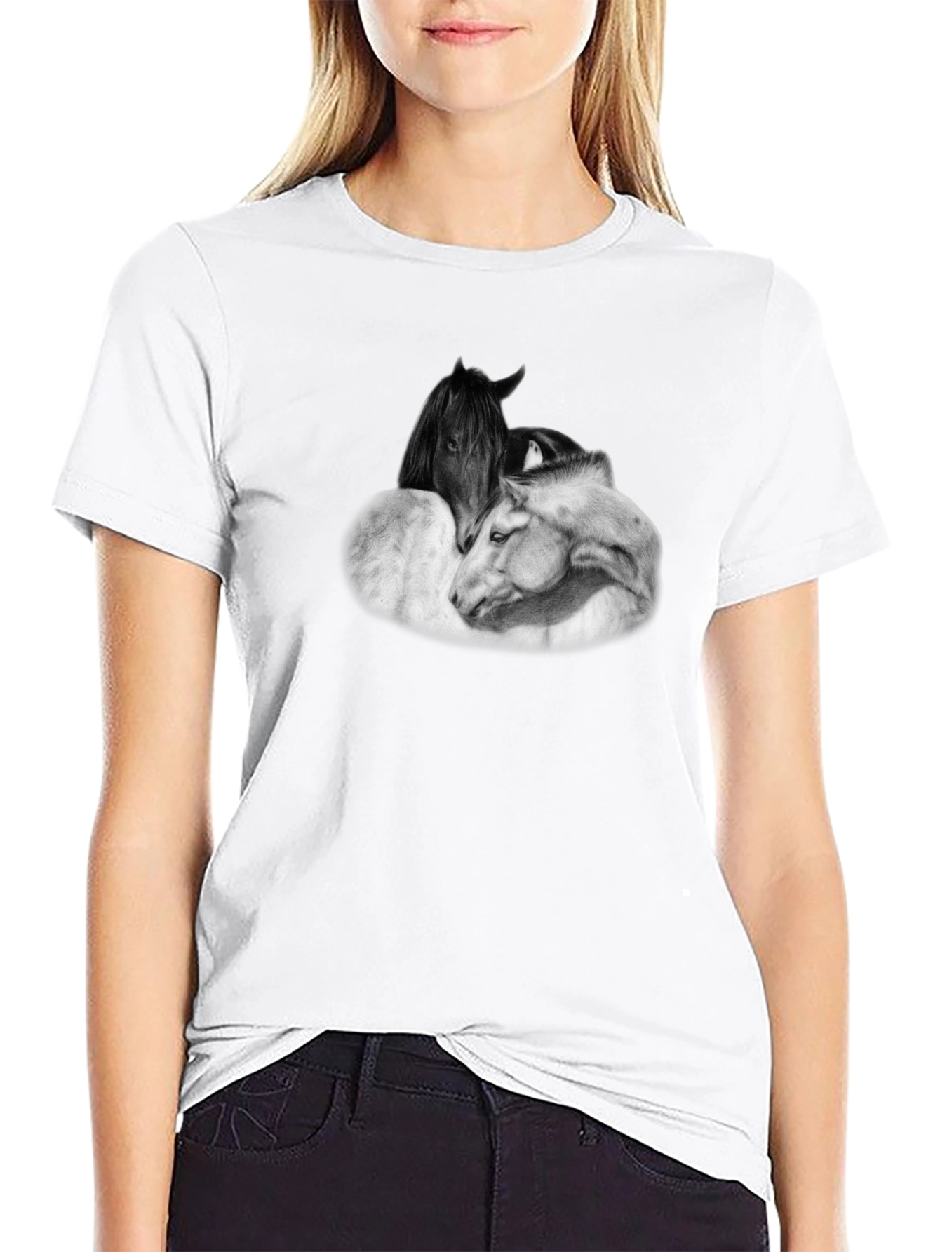 Horse Lovers T-Shirt - Black