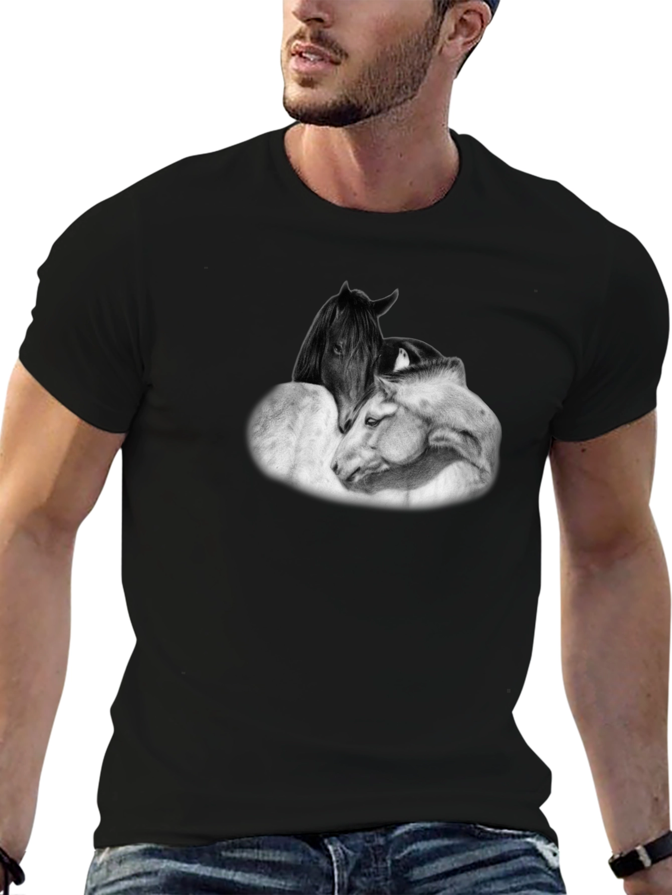Horse Lovers T-Shirt - Black