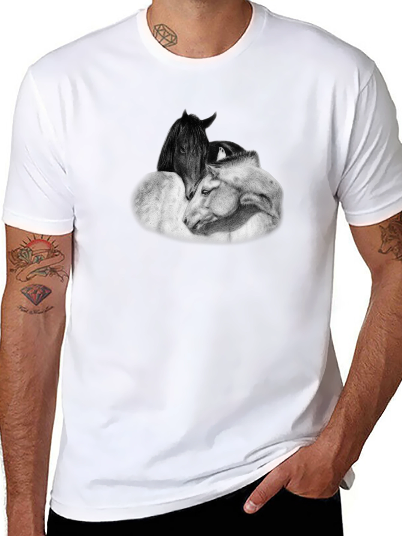 Horse Lovers T-Shirt - Black