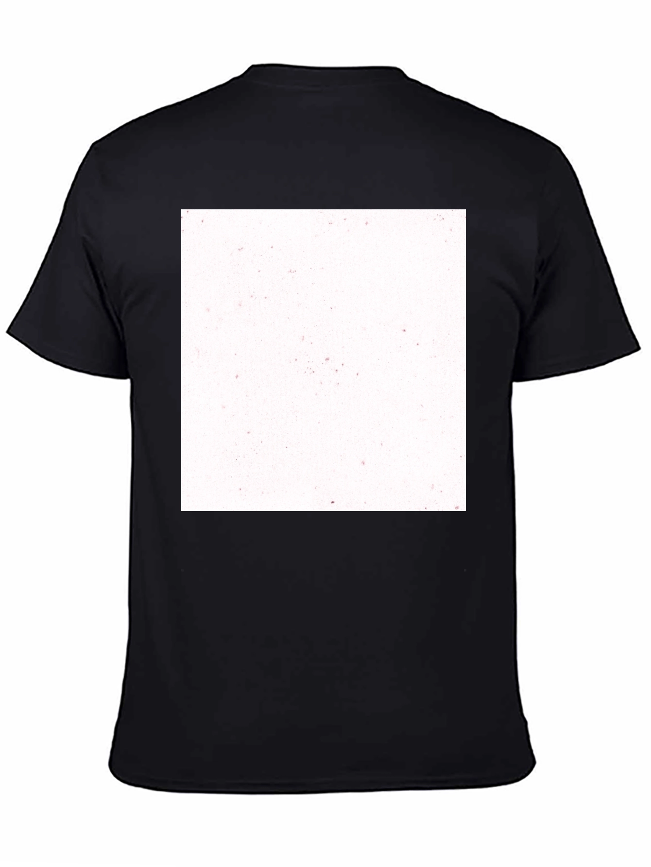 Classic Black Crew Neck T-Shirt with Customizable Print Area
