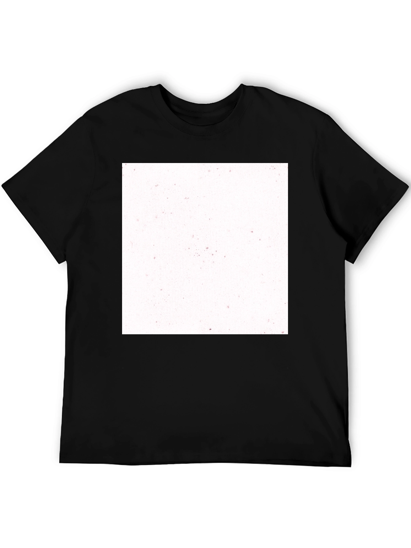 Classic Black Crew Neck T-Shirt with Customizable Print Area