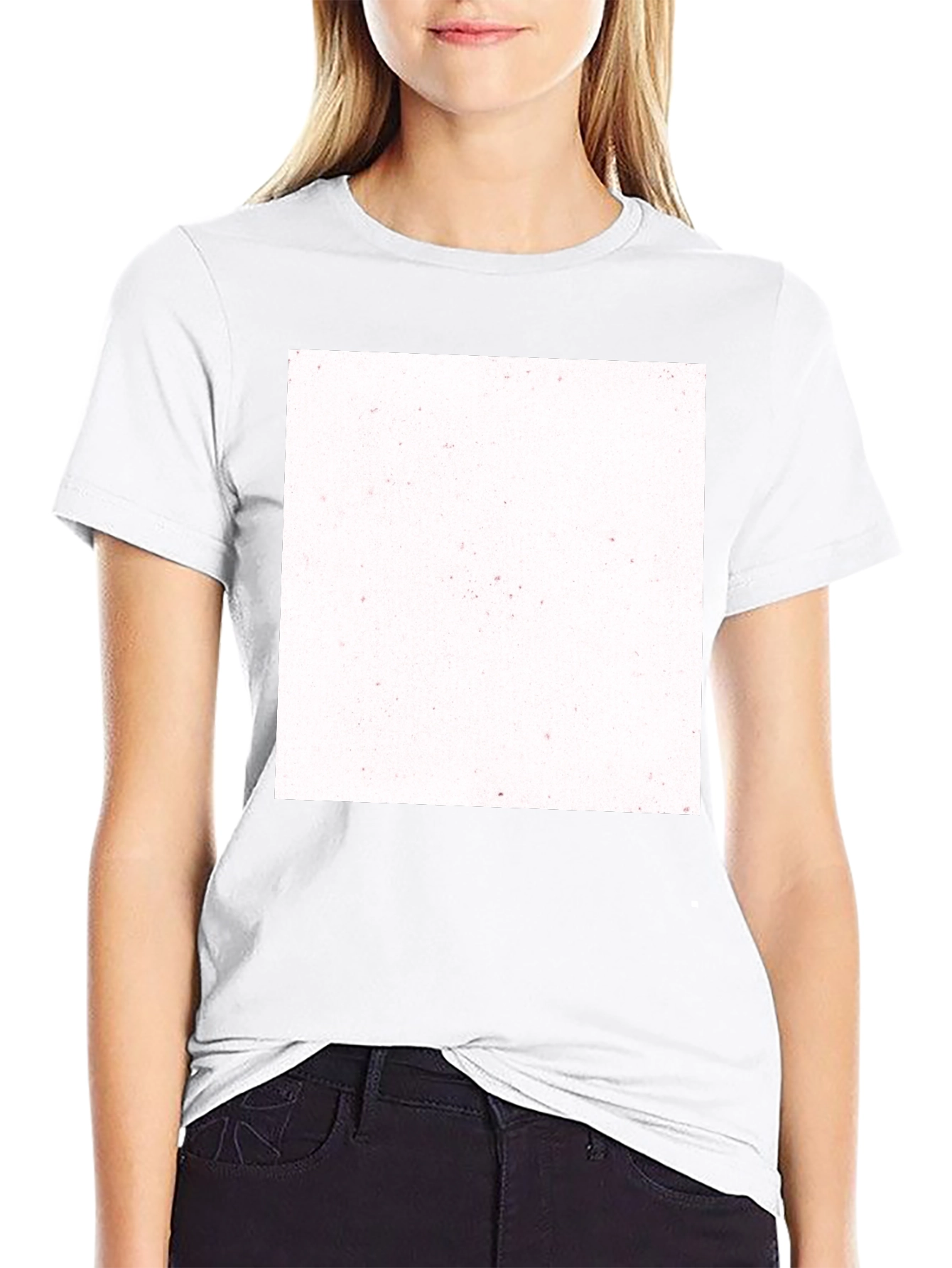 Classic Black Crew Neck T-Shirt with Customizable Print Area