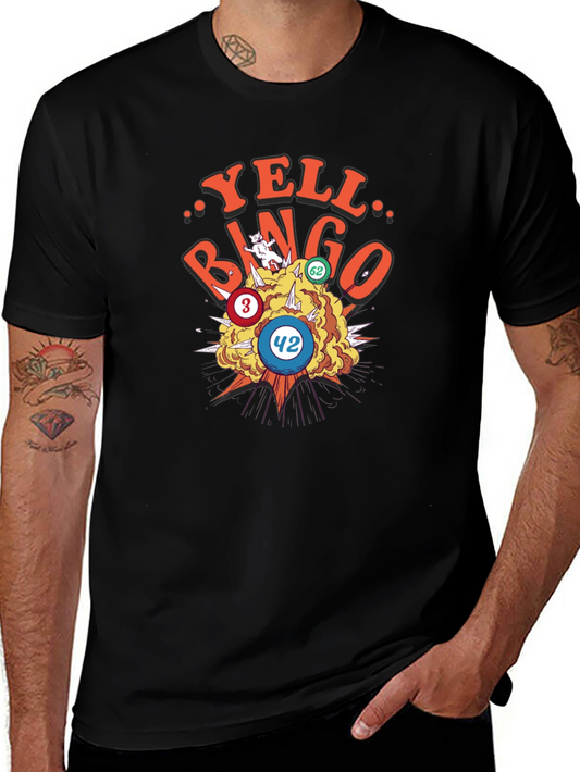 Yell Bingo T-Shirt - Novelty Graphic Tee