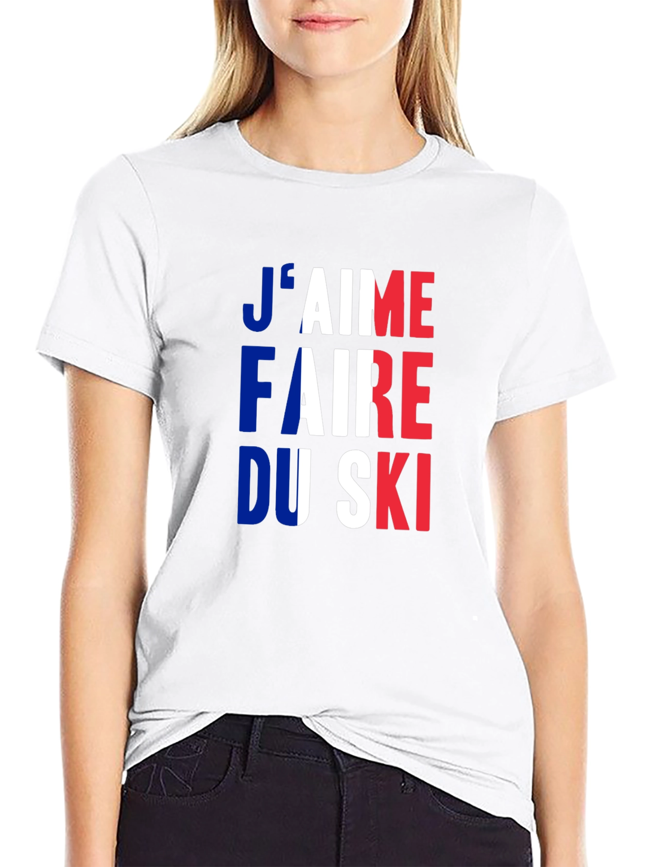 French Skiing Fan T-Shirt - Jaime Faire Du Ski