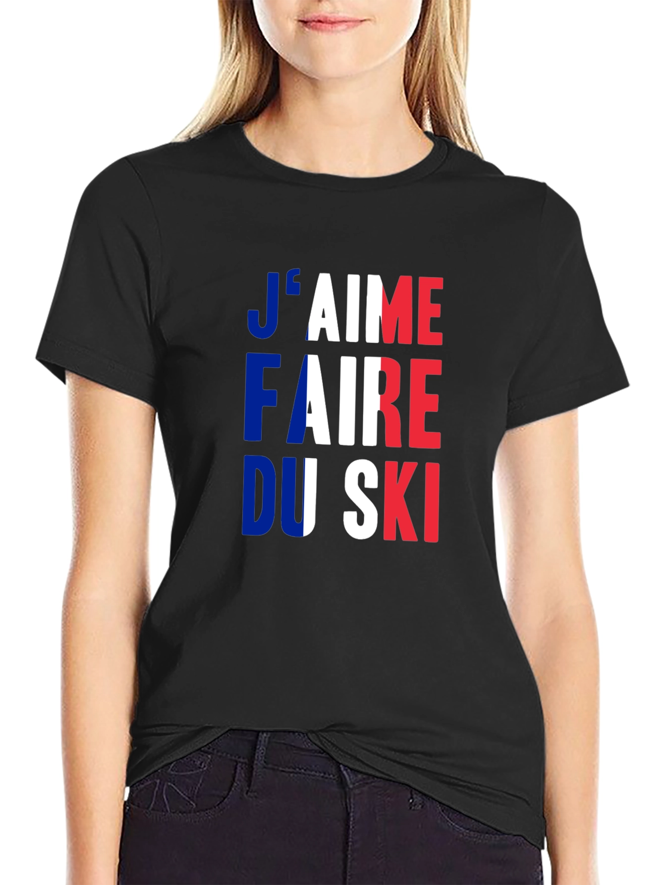 French Skiing Fan T-Shirt - Jaime Faire Du Ski