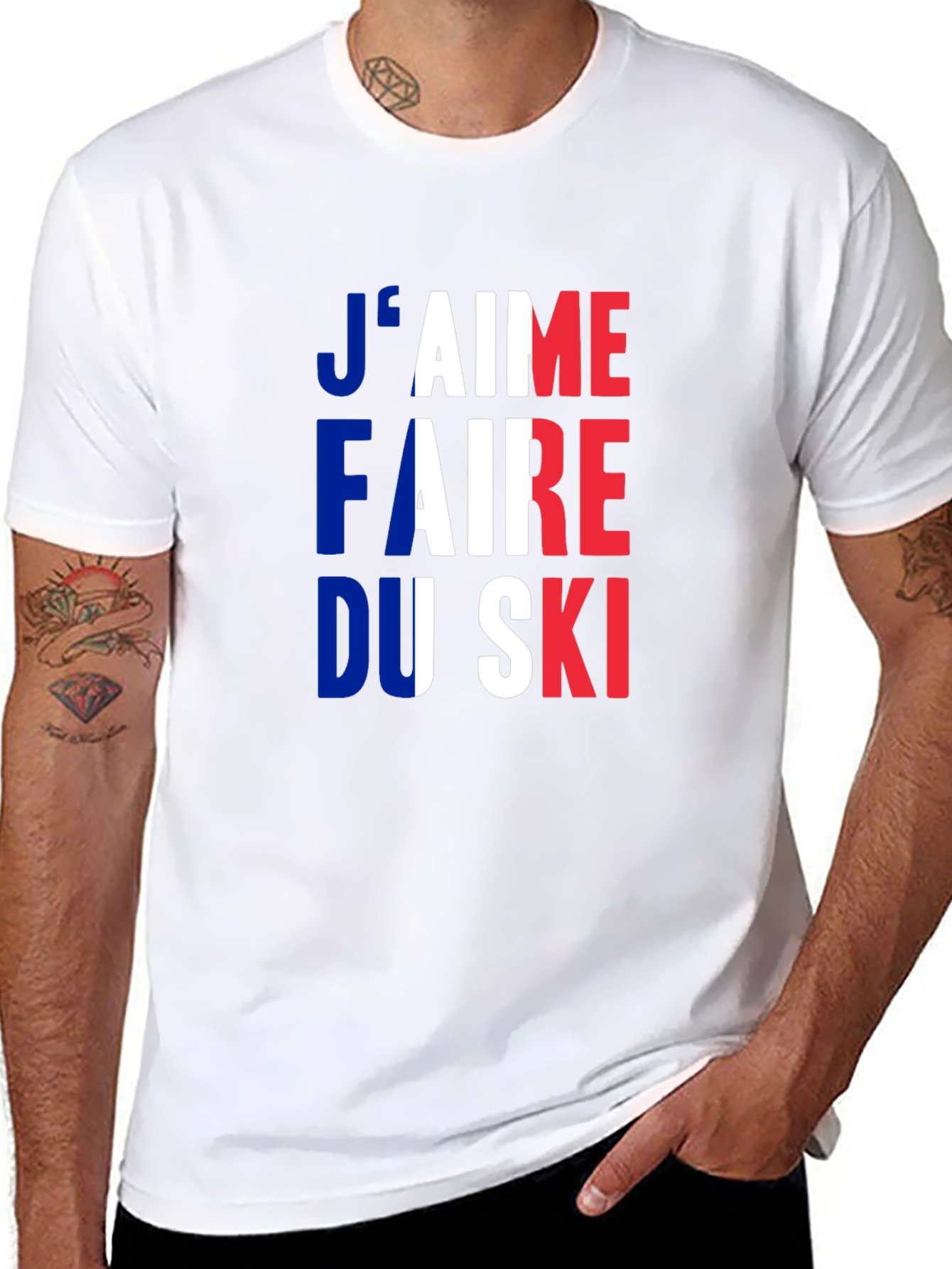 French Skiing Fan T-Shirt - Jaime Faire Du Ski