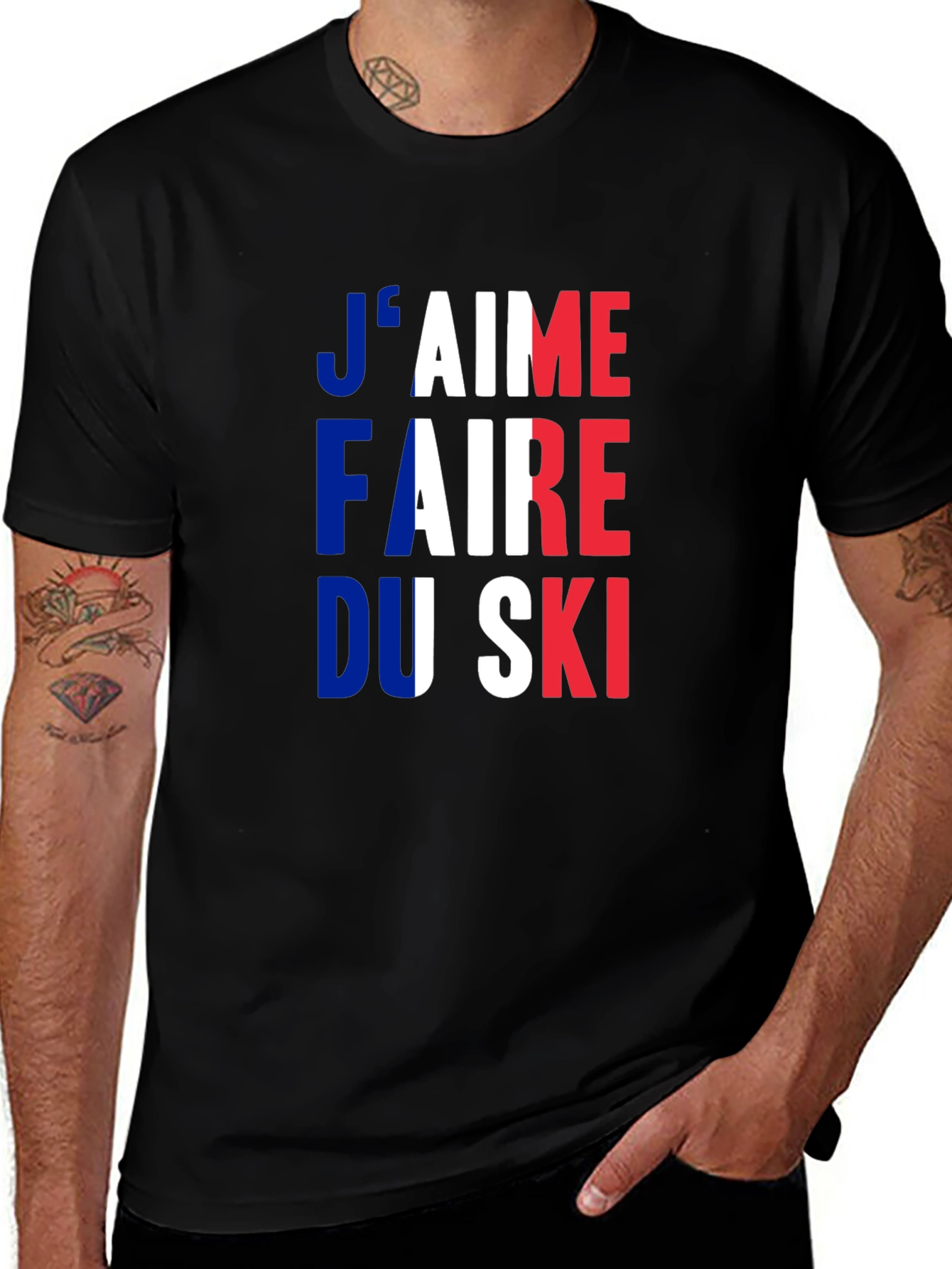 French Skiing Fan T-Shirt - Jaime Faire Du Ski