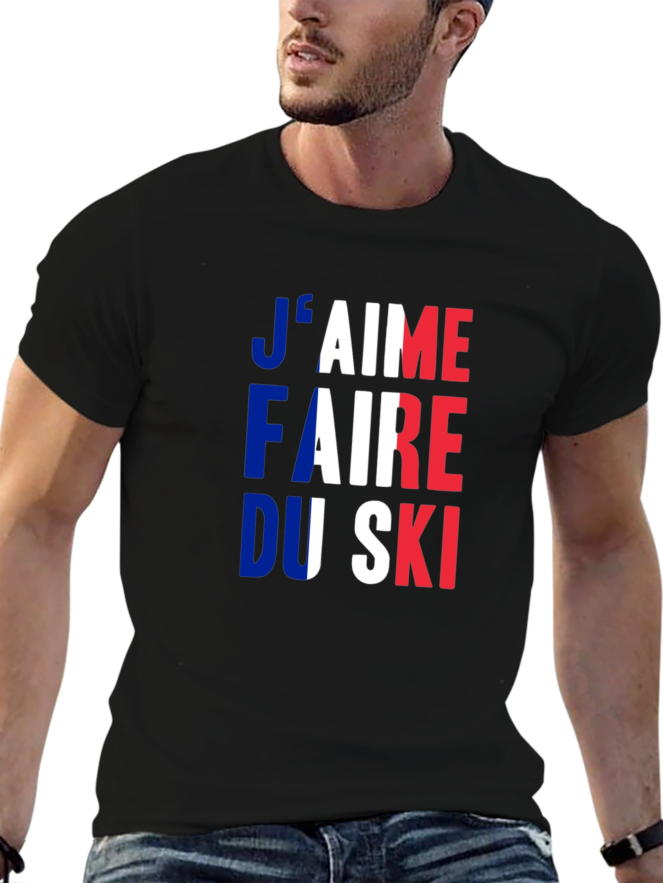 French Skiing Fan T-Shirt - Jaime Faire Du Ski