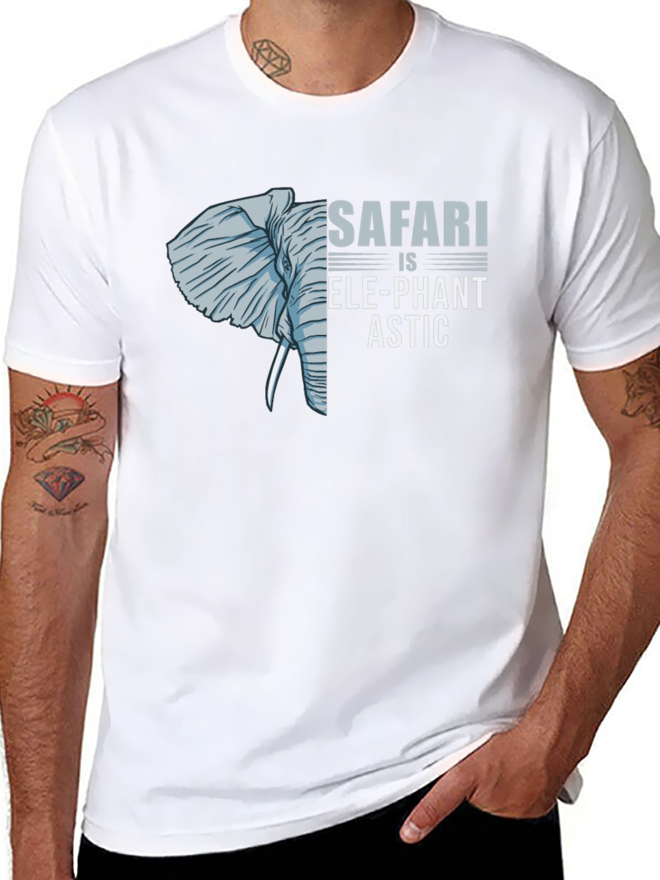 Safari is Ele-Phant-Astic Graphic T-Shirt