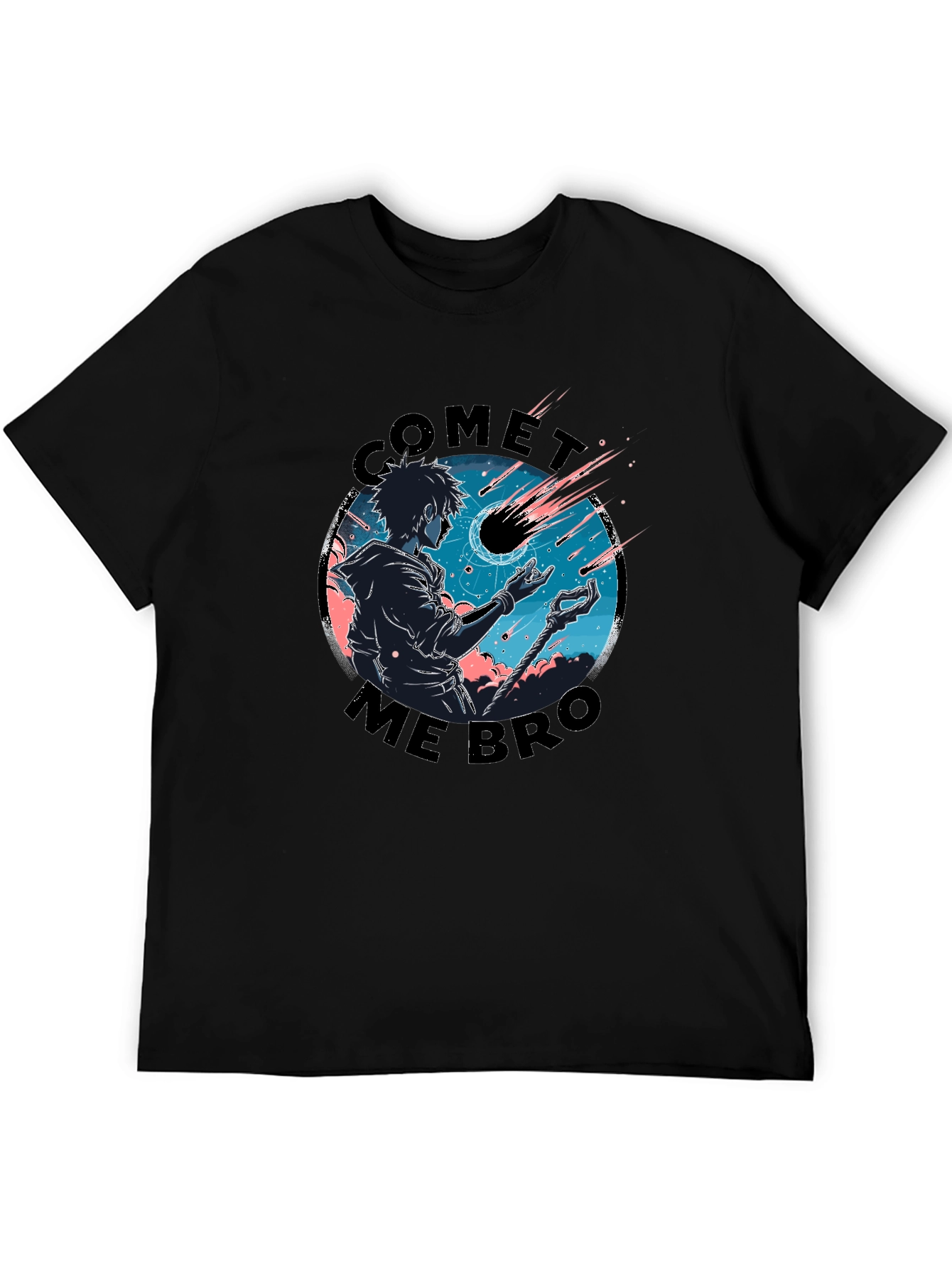 Comet Me Bro Black Graphic Tee