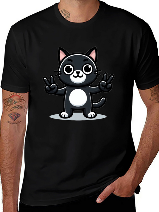 Cool Cat T-Shirt - Peace Sign
