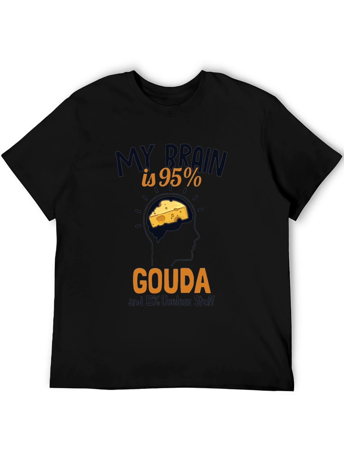 Gouda Brain T-Shirt - Funny Cheese Lover Tee