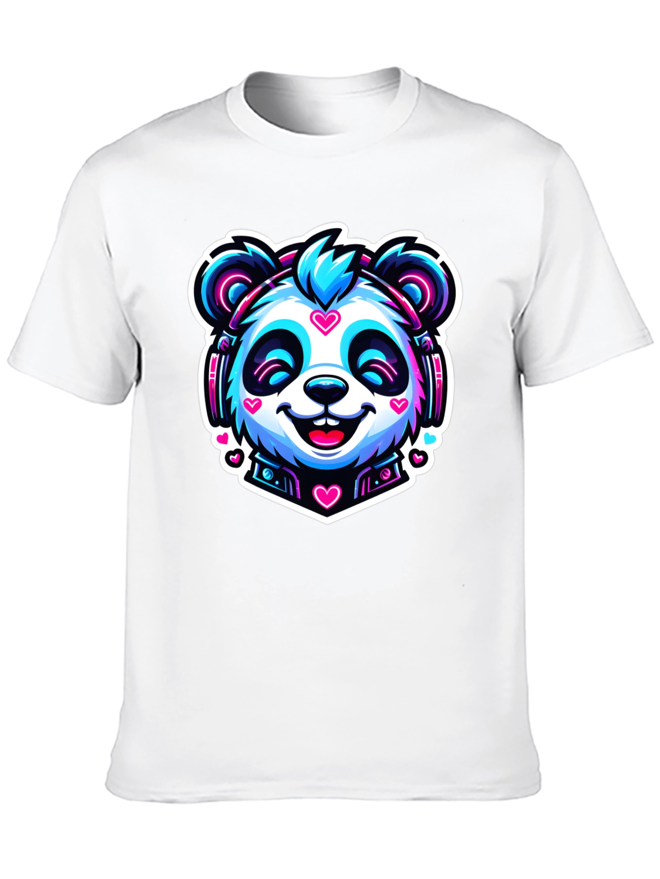 Cool Panda Headphone Graphic T-Shirt
