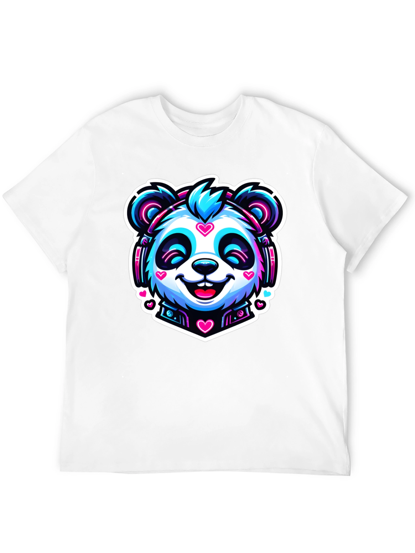 Cool Panda Headphone Graphic T-Shirt